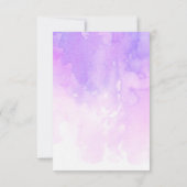 Cartons Réponse Écriture lilas violet d'aquarelle calligraphie mar (Dos)