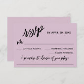 Cartons Réponse Écriture manuscrite décontractée avec demande de c (Devant / Derrière)