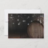Cartons Réponse Écriture manuscrite éclat Mariage en fût de bois (Dos)