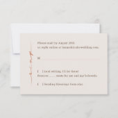 Cartons Réponse Écriture Manuscrite Mariage (Devant)