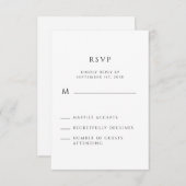 Cartons Réponse Écriture Manuscrite Minimaliste Moderne (Devant / Derrière)