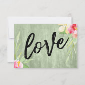 Cartons Réponse Écriture manuscrite Peint Floral Green bois demand (Dos)