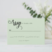 Cartons Réponse Écriture Romantique | Mariage Calligraphié (Debout devant)
