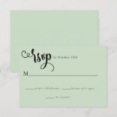 Cartons Réponse Écriture Romantique | Mariage Calligraphié (Devant / Derrière)