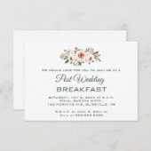 Cartons Réponse Editable Light Pink Roses Post Wedding Breakfast (Devant / Derrière)