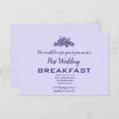 Cartons Réponse Editable Purple Campunala Post Mariage Breakfast (Devant / Derrière)