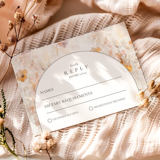 Cartons Réponse Éditorial Mariage Champêtre