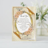 Cartons Réponse Effet d'étirement or Elegant & Rose Feuilles et oi (Debout devant)