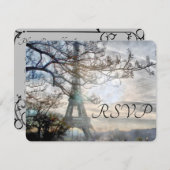 Cartons Réponse Eiffel Tour Printemps Lever de soleil (Devant / Derrière)