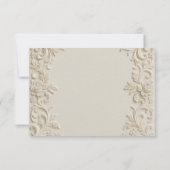 Cartons Réponse Élégance Baroque Mariage Écriture Ivory (Dos)
