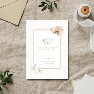 Cartons Réponse Élégance Côtière Mariage au Bord de Mer