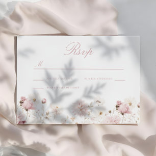 Cartons Réponse Élégance divine : Jardin bleu Mariage floral