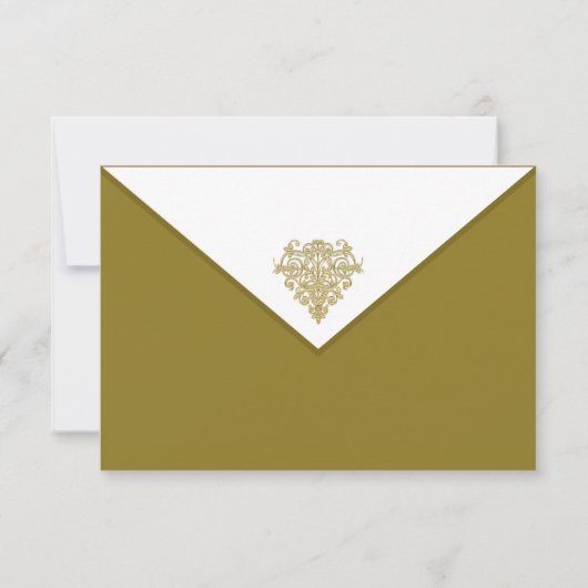 Cartons Réponse Élégance dorée (Dos)