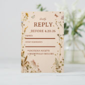 Cartons Réponse Élégance Florale Neutre (Debout devant)