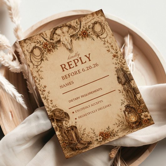 Cartons Réponse Élégance Frontalière Rustique