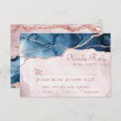 Cartons Réponse Élégance mystique | Arbre d'Agate Rose Bleu Turquo (Devant / Derrière)