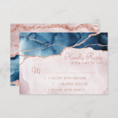 Cartons Réponse Élégance mystique | Turquoise bleu mauve rose pâle (Devant / Derrière)