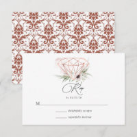 Élégance Rustique Mariage Diamant Géométrique Bron