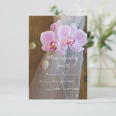 Cartons Réponse Elégance rustique orchidée pays mariage de la gran (Debout devant)