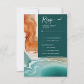 Cartons Réponse Élégant Agate Abstrait moderne Jade Terracotta (Devant)