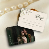 Cartons Réponse Elégant aquarelle Floral Mariage photo