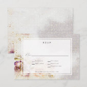 Cartons Réponse Elégant aquarelle Peint Floral Mariage (Devant / Derrière)