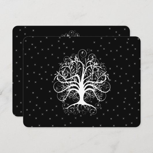 Cartons Réponse Élégant arbre à spirale lunaire (Devant / Derrière)