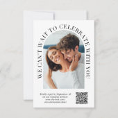 Cartons Réponse Elégant Arc Photo QR Code Mariage (Devant)