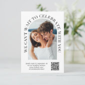 Cartons Réponse Elégant Arc Photo QR Code Mariage (Debout devant)