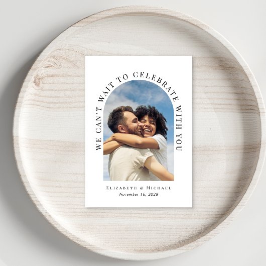 Cartons Réponse Elégant Arc Photo QR Code Mariage