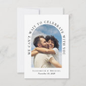 Cartons Réponse Elégant Arc Photo QR Code Mariage (Devant)