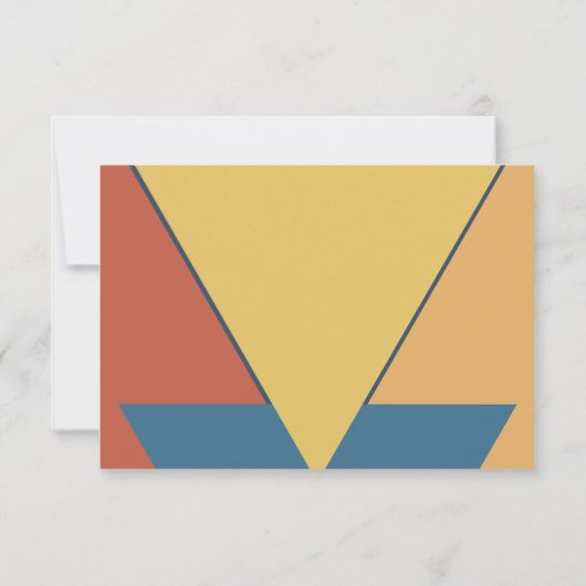 Cartons Réponse Élégant Art Déco Rétro Design Chic Mariage moderne (Dos)