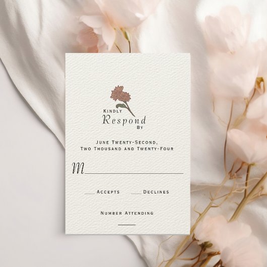 Cartons Réponse Élégant Art Nouveau Floral Art Nouveau Mariage