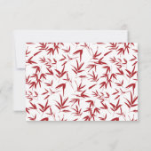Cartons Réponse Elégant Bambou rouge et double bonheur chinois RSV (Dos)