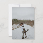 Cartons Réponse Élégant bleu céleste Code QR Mariage Photo (Dos)