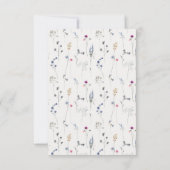 Cartons Réponse Elégant bleu Fleur sauvage Crest Détails du Mariag (Dos)