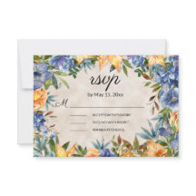 Elégant bleu Orange Fleurs Tiger Lys Mariage