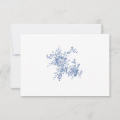 Cartons Réponse Elégant bleu Rose Garden Toile Mariage (Dos)