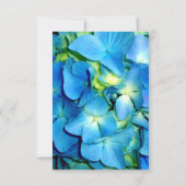 Cartons Réponse Elégant bleu turquoise hydrangée à fleurs bleu ros (Dos)