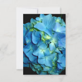Cartons Réponse Elégant bleu turquoise hydrangée à fleurs bleu ros (Dos)
