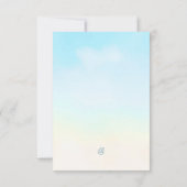 Cartons Réponse Elegant Blue Peacock Floral Wedding Theme (Dos)