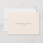 Cartons Réponse Elégant Boho été printemps ivoire Mariage floral (Dos)