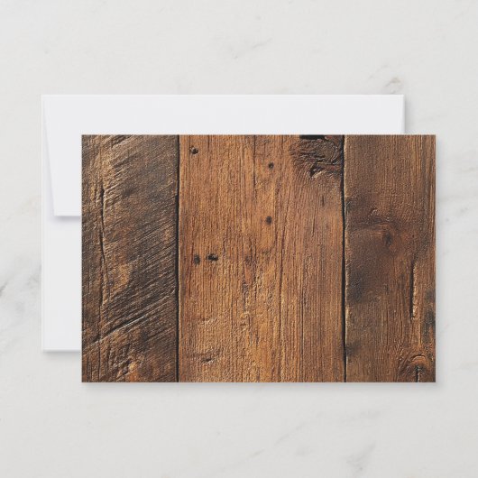 Cartons Réponse Élégant Boho Rustique Boho Mariage occidental (Dos)