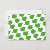 Cartons Réponse Élégant Chic Automne Vert Feuille Mariage de autom (Dos)