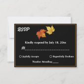 Cartons Réponse Elégant Chic Fall in Love Rustique Automne Mariage (Devant)