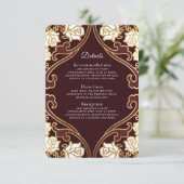 Cartons Réponse Élégant classique victorien détails Mariage (Debout devant)