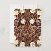 Cartons Réponse Élégant classique victorien détails Mariage (Dos)