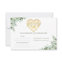 Élégant Coeur Eucalyptus Foliage Mariage officiel