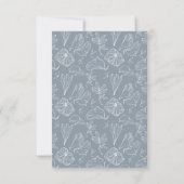 Cartons Réponse Elegant Dusty Blue Mariage QR Code S'il vous plaît (Dos)