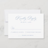 Cartons Réponse Elegant Dusty Blue Victorian Floral Wedding (Devant)